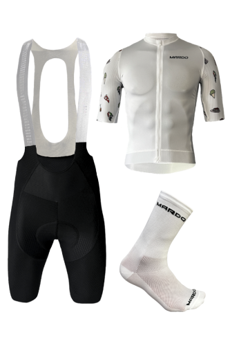 Strój kolarski damski full kit biały