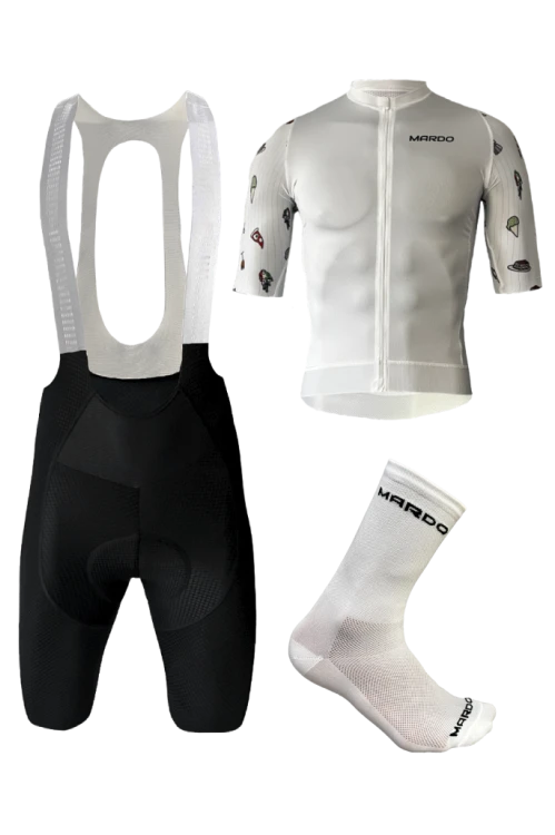 Strój kolarski damski full kit biały