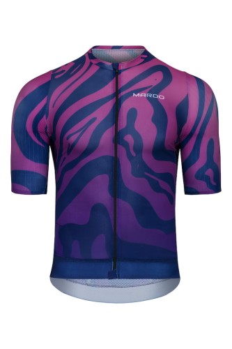 Koszulka rowerowa męska fioletowa air violet - przód
