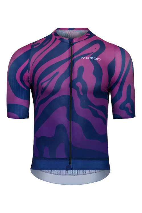 Koszulka rowerowa męska fioletowa air violet - przód