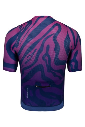 Koszulka rowerowa męska fioletowa air violet - tył