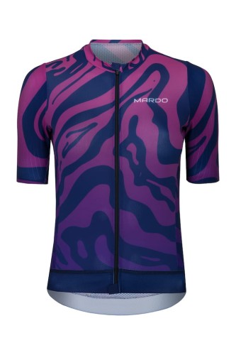 Koszulka rowerowa damska fioletowa air violet - przód