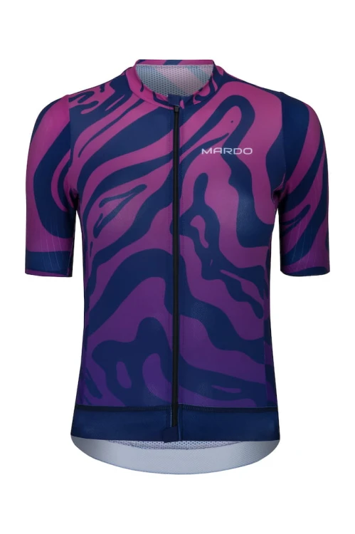 Koszulka rowerowa damska fioletowa air violet - przód
