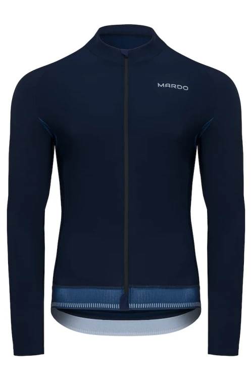 Bluza rowerowa damska granatowa - przód