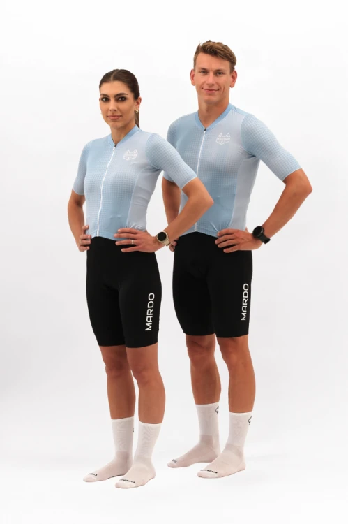Męska koszulka rowerowa błękitna niebieska (model 3.0)