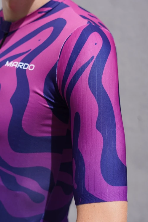 Koszulka rowerowa męska fioletowa air violet - rękawki aero