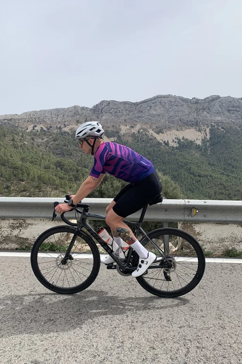 Koszulka rowerowa męska fioletowa air violet