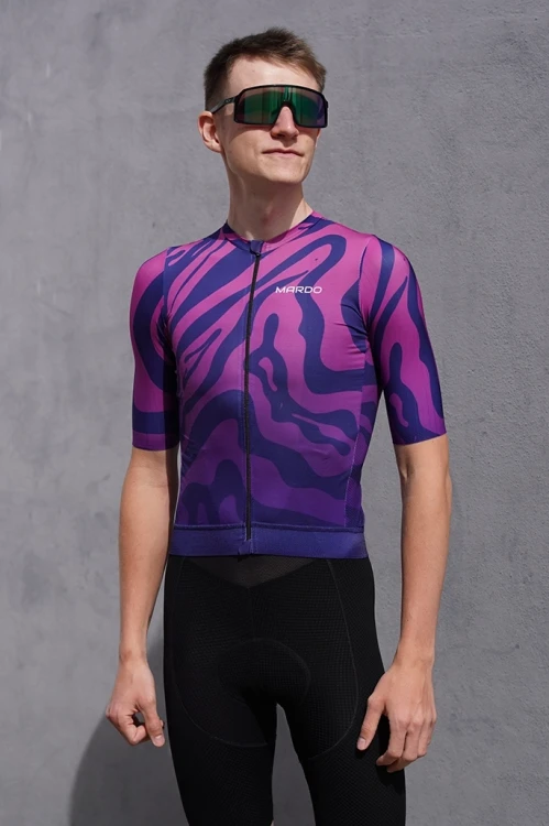 Koszulka rowerowa męska fioletowa air violet