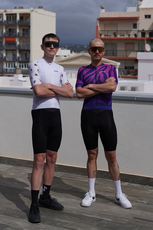 Koszulka rowerowa męska biała air Mardo d'Italia