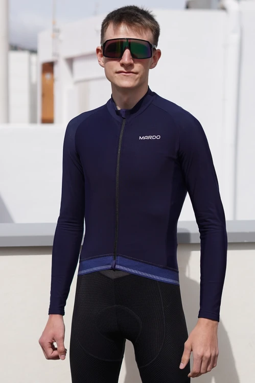 Bluza rowerowa męska granatowa