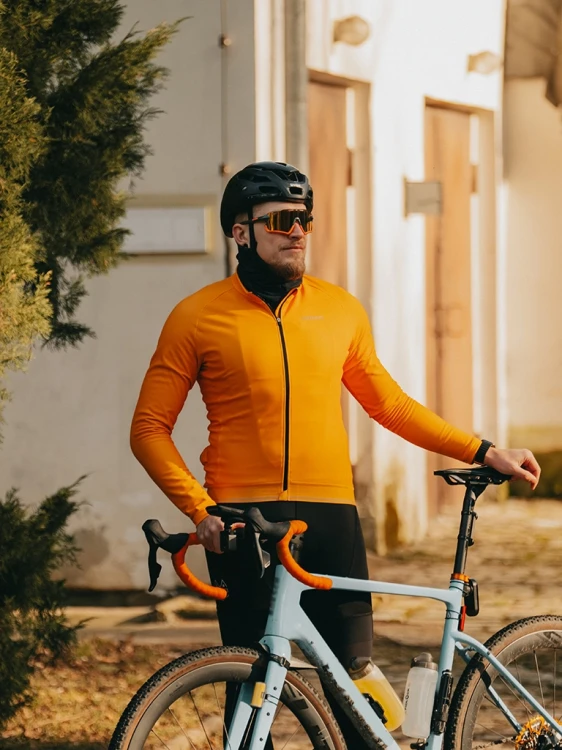 Bluza rowerowa męska hiszpańska pomarańcza