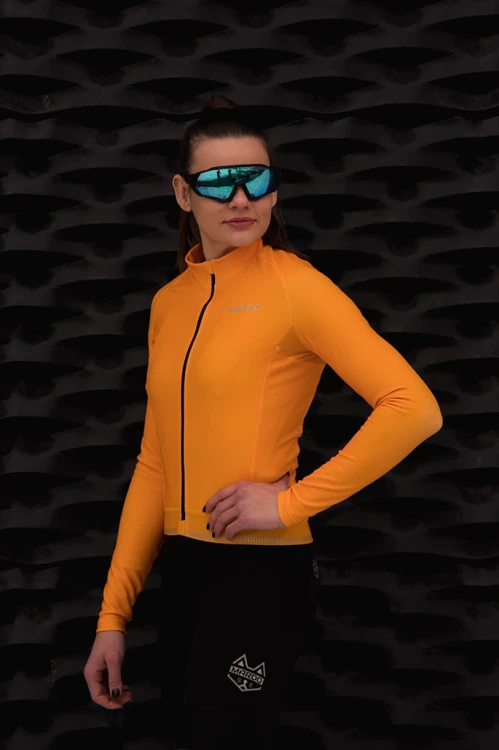 Bluza rowerowa damska hiszpańska pomarańcza