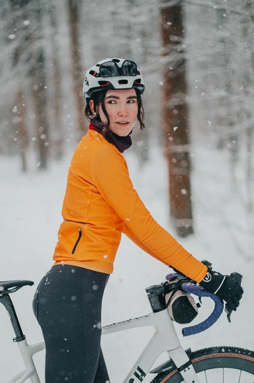Bluza rowerowa damska hiszpańska pomarańcza
