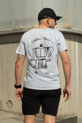 Koszulka szara Coffe Ride - tył