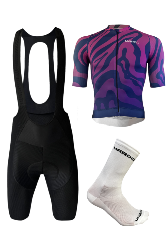 Strój kolarski męski full kit fiolet