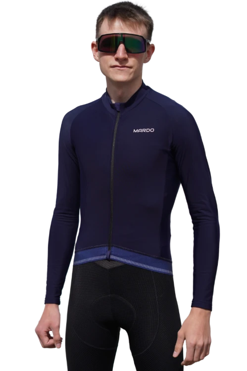 Bluza rowerowa męska granatowa